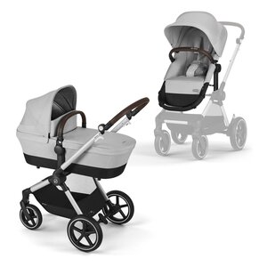 Cybex Eos Lux 2in1 vankrikomplekt Lava Grey, hõbedane raam - ABC Design