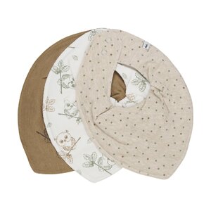 Pippi Bandana Bibs 3-pack Toasted Coconut - Pippi