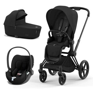 Cybex Priam V4 kомплект коляски 2in1 Sepia Black, Matt Black, Cloud T автокресло - Cybex