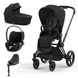 Cybex Priam V4 kомплект коляски 4in1 Sepia Black, Matt Black, Cloud T автокресло + база T - Cybex