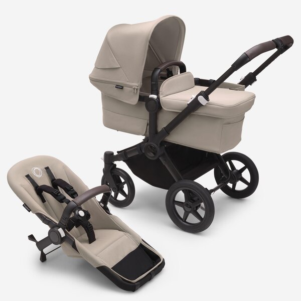 Bugaboo Donkey 5 Duo kомплект коляски Black/Desert Taupe, Desert Taupe - Bugaboo