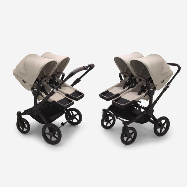 Bugaboo Donkey 5 Twin kомплект коляски Black/Desert Taupse, Desert Taupe - Bugaboo