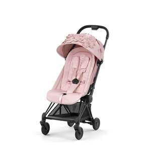 Cybex Coya pastaigu rati Simply Flowers Pink, Matt Black frame - Cybex