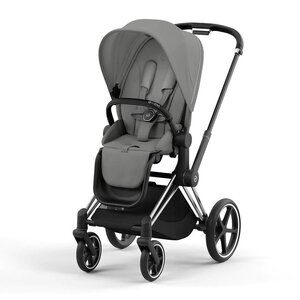 Cybex Priam V4 vežimėlio komplektas Mirage Grey, Frame Chrome Black - Cybex