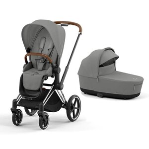 Cybex Priam V4 kомплект коляски Mirage Grey, Chrome Brown - Cybex