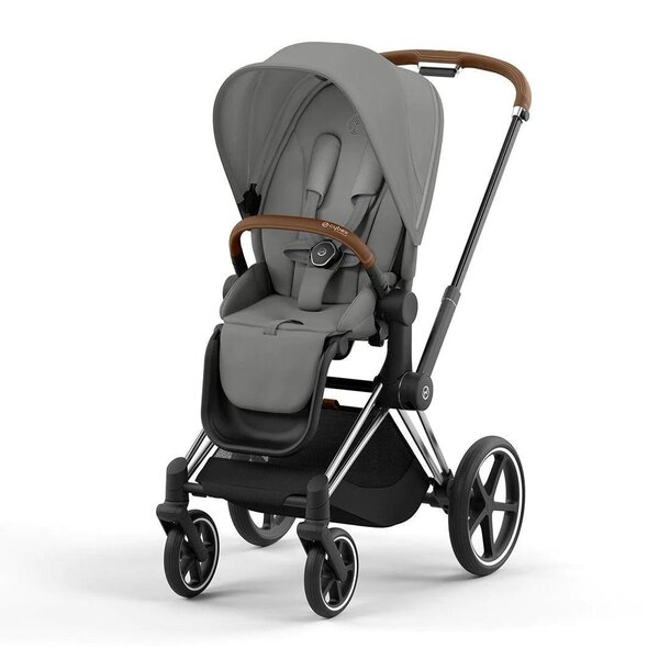 Cybex Priam V4 kомплект коляски Mirage Grey, Chrome Brown - Cybex
