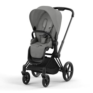 Cybex Priam V4 vežimėlio komplektas Mirage Grey, Frame Matt Black - Cybex