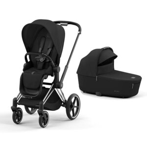 Cybex Priam V4 stroller set Sepia Black, Frame Chrome Black - Cybex