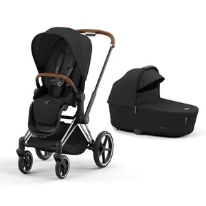 Cybex Priam V4 kомплект коляски Sepia Black, Chrome Brown - Cybex