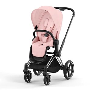 Cybex Priam V4 vežimėlio komplektas Peach Pink, Frame Chrome Black - Cybex