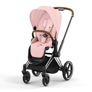 Cybex Priam V4 vežimėlio komplektas Peach Pink, Frame Chrome Brown - Cybex