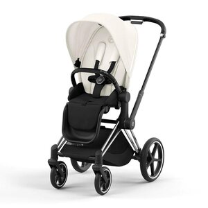 Cybex Priam V4 vežimėlio komplektas Off White, Frame Chrome Black - Cybex