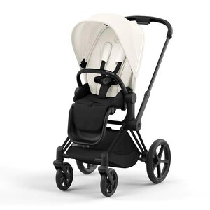 Cybex Priam V4 vežimėlio komplektas Off White, Frame Matt Black - Cybex