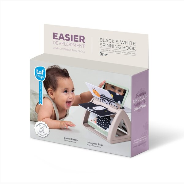 Taf Toys развивающий коврик Black & White Spinning Book - Taf Toys