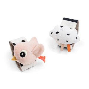 Done by Deer wrist rattle set 2-pack Happy clouds - Done by Deer