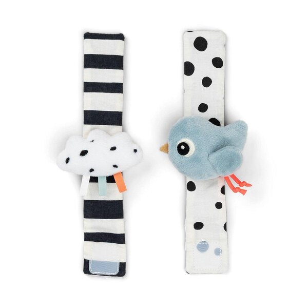 Done by Deer wrist rattle set 2-pack Happy clouds  - Done by Deer