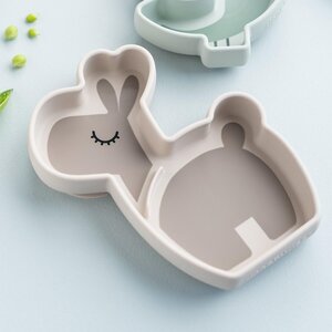 Done by Deer silicone Stick&Stay snack plate Lalee Beige - Done by Deer