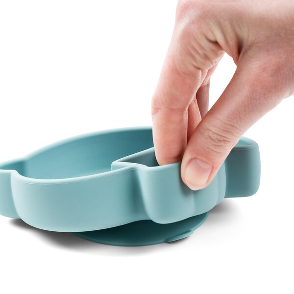 Done by Deer silicone Stick&Stay snack plate Birdee Blue - Done by Deer