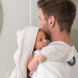 Doomoo Dry and Play hooded towel XL, Almond - Doomoo