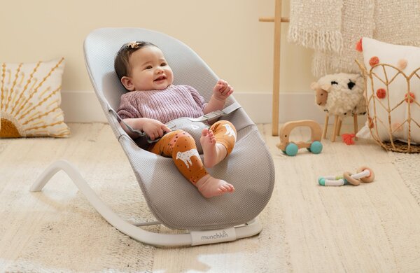 Munchkin Spring 2in1 lamamistool ja beebikiik, Grey - Munchkin