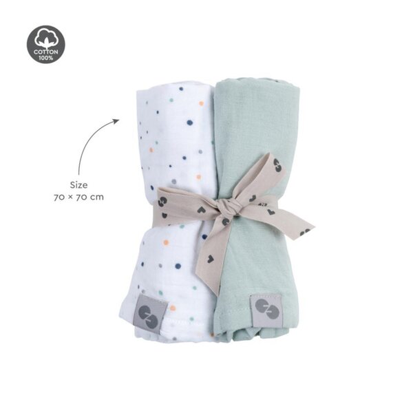 Nordbaby Muslin swaddle set 2pcs, Swatri  - Nordbaby