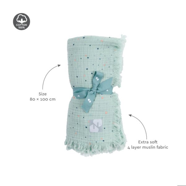 Nordbaby Muslin blanket 80x100cm, Sandy - Nordbaby