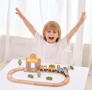PolarB деревянная игрушка Train Set (30 pcs)  - PolarB