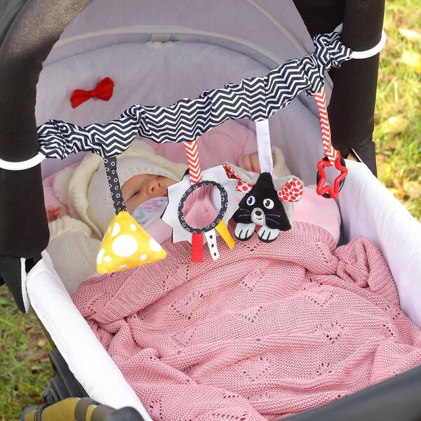 BabyOno kootud bambustekk 75x100cm, Pink - BabyOno