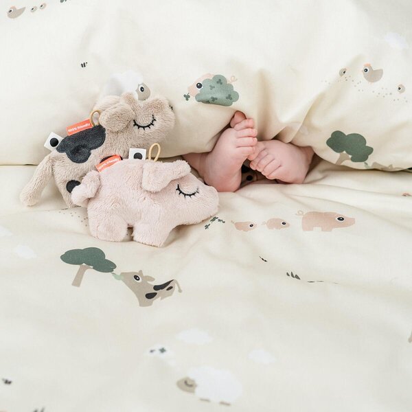 Done by Deer bedding set junior 100x140cm, Tiny farm Sand - Done by Deer
