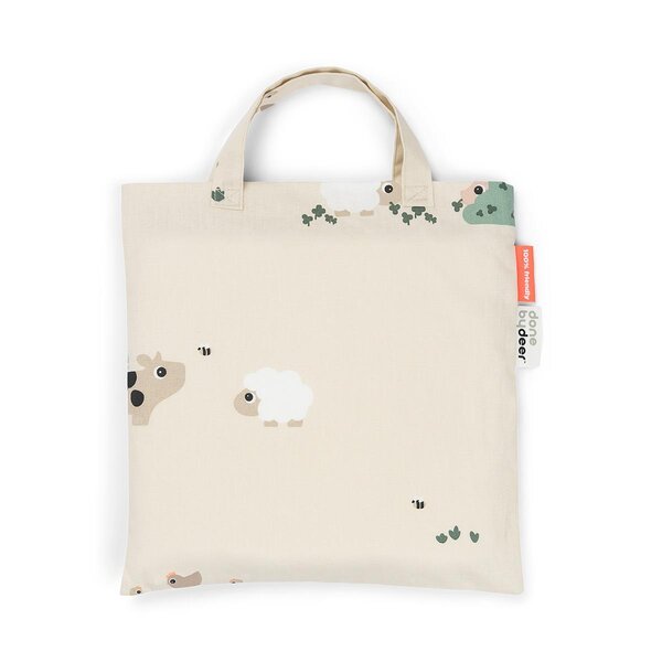 Done by Deer bedding set junior 100x140cm, Tiny farm Sand - Done by Deer