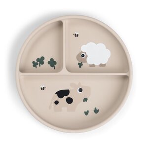 Done by Deer stick&Stay compartment plate Tiny farm Sand - Done by Deer