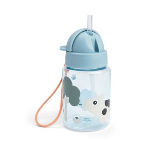 Done by Deer straw bottle 280ml, Tiny farm Blue - Done by Deer