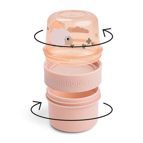 Done by Deer To go 2-way snack container S Tiny farm Powder - Done by Deer
