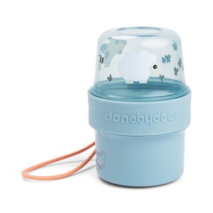 Done by Deer To go 2-way snack container S Tiny farm Blue - Done by Deer