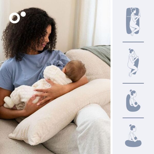 Doomoo Maxxy nursing pillow, Flowers Sand - Doomoo