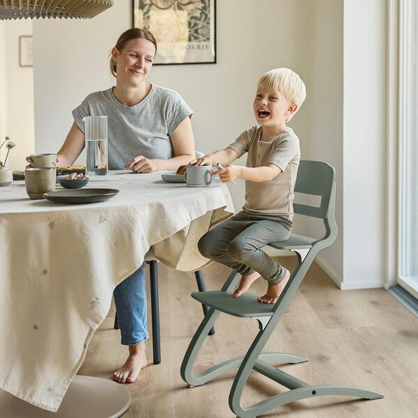 Leander Louie highchair wo. safety bar, Sage Green - Leander