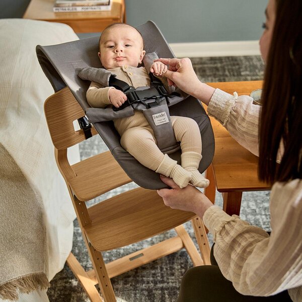 Leander Newborn seat for highchair, Cool grey - Leander