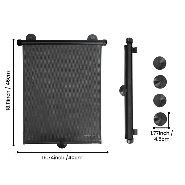 Tinynord car window roller sunshade 36x42cm - Tinynord
