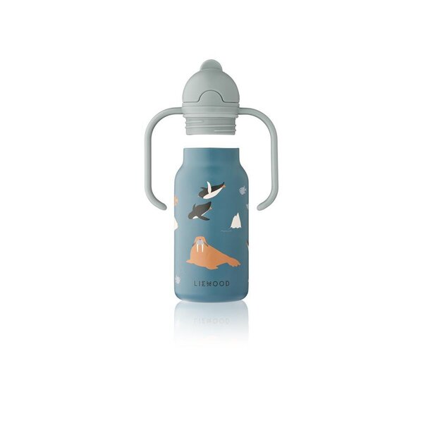 Liewood Kimmie Water Bottle 250ml, Arctic Sea / Ocean view - Liewood