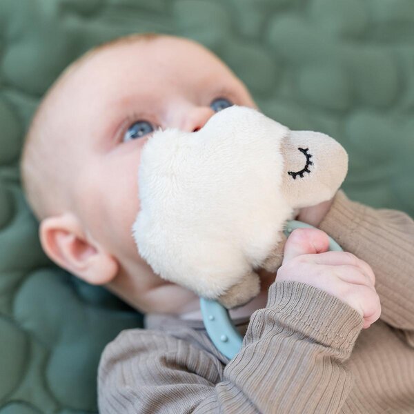 Done by Deer sensory rattle w/teether Sheepy Blue - Done by Deer