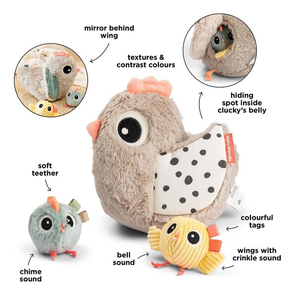 Done by Deer Hide&Seek activity toy Clucky Sand - Done by Deer