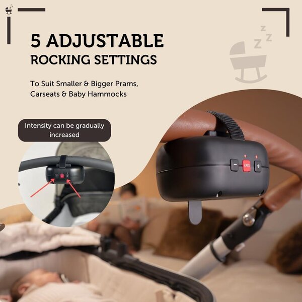 Zazu ROBBY Baby rocker with cry sensor Black - Zazu