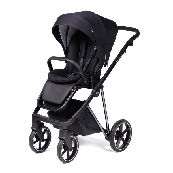 Tinynord Lux stroller set Caviar Black, Chrome Black - Tinynord