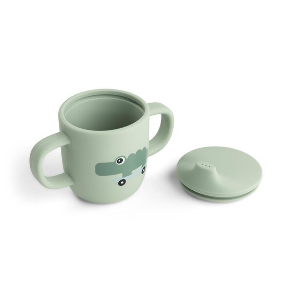 Done by Deer silicone spout cup 2-handle Playground Green - Done by Deer