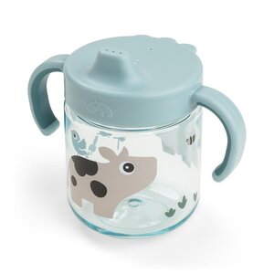 Done by Deer spout cup 2-handle Tiny farm Blue - Done by Deer