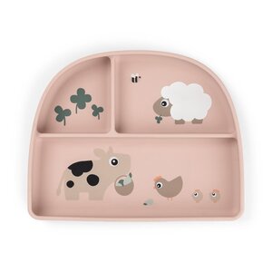 Done by Deer Stick&Stay compartment plate Tiny farm Powder - Done by Deer