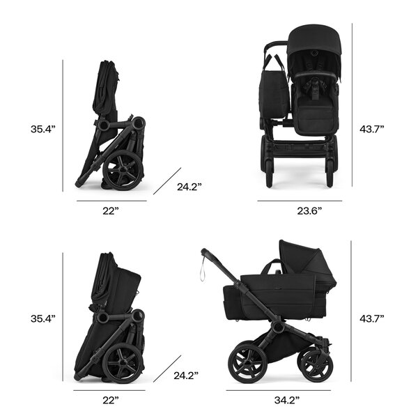 Bugaboo Donkey 6 twin stroller set Moon Grey - Bugaboo