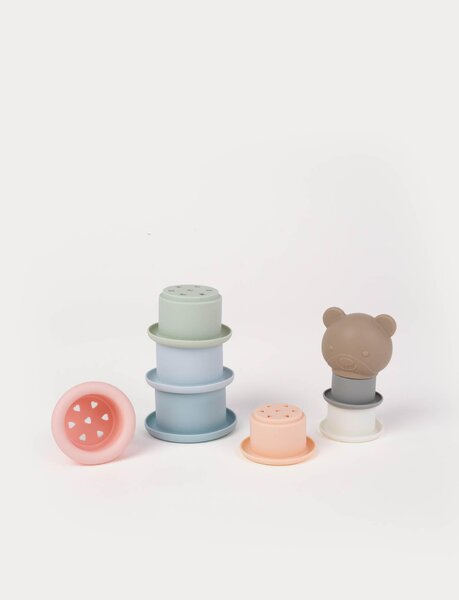 Teddykompaniet silicone stacking toy 27cm, Teddy bear - Teddykompaniet
