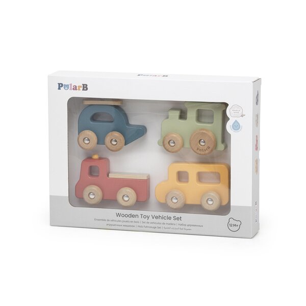 PolarB Wooden Toy Vehicle Set - PolarB