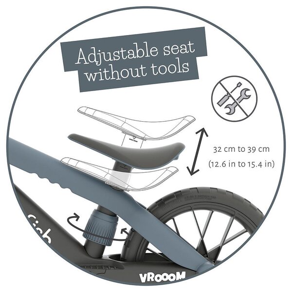 Chillafish BMXie Vroom balance bike Anthracite - Chillafish